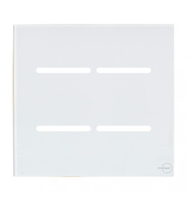 Placa p/ 4 Interruptores 4x4 - Novara Glass Branco